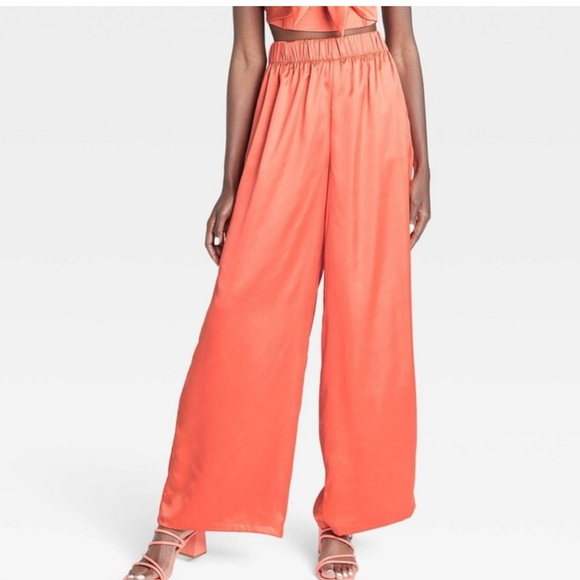 NWT Wide Leg Satin Pants by SammyB 🍊 - Picture 1 of 3